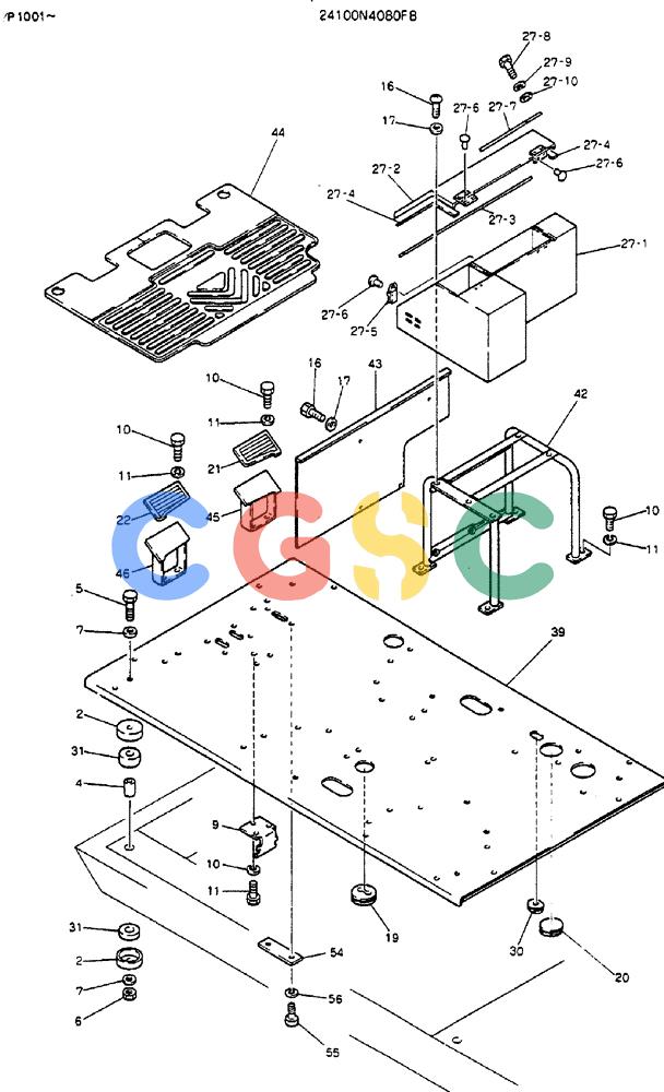 神钢零件查询(MD140BLC) - EXCAVATOR BTW YP1001 - YP1281 (1/80-12/06) (02-003) - PLATE ASSY, FLOOR Kobelco