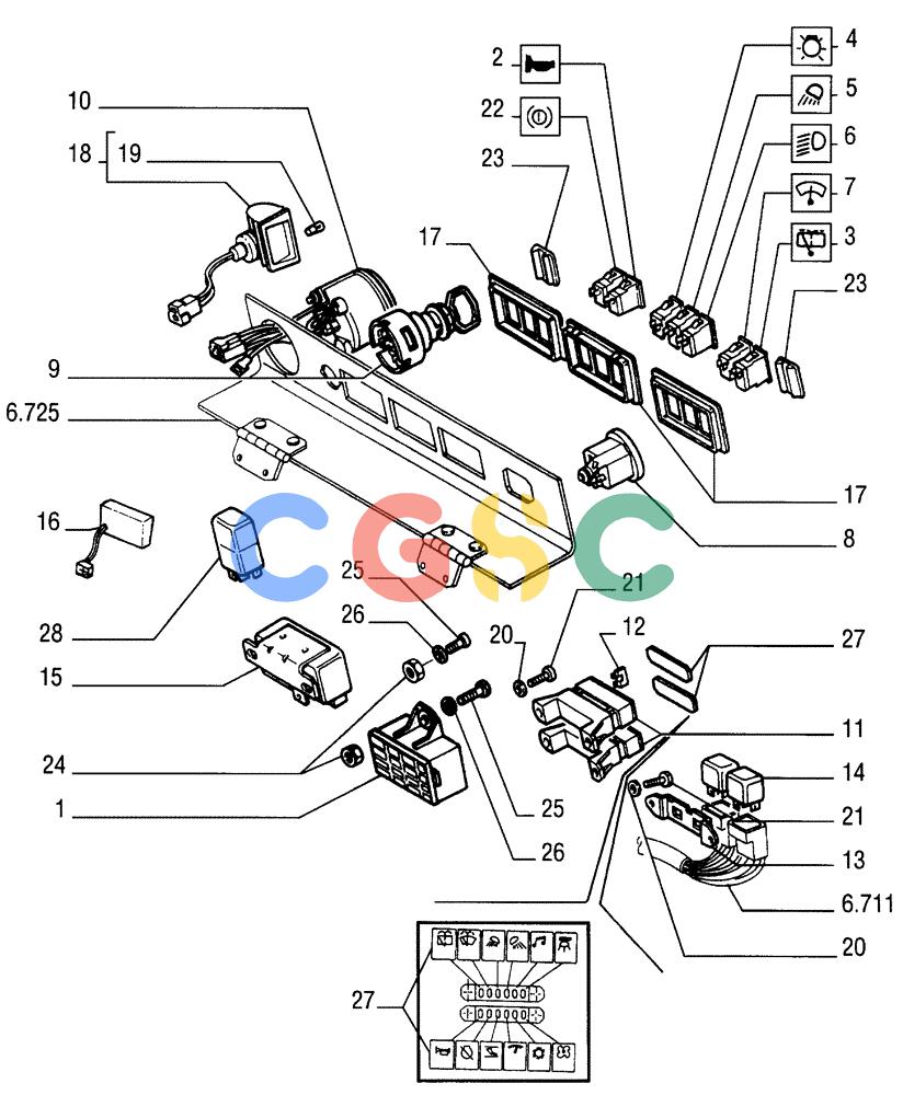 纽荷兰零件查询(FL175) - CRAWLER LOADER (N.A. VERSION) (6/92-) (6.712[01]) - ELECTRIC COMPONENTS New Holland Constructuion