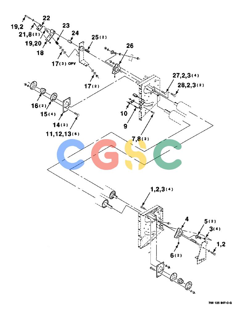 凯斯零件查询(8465) - CASE IH AUTO ROUND BALER (1/91-12/97) (9-76) - MESH WRAP ROLLER ASSEMBLY, SERIAL NUMBER CFH0073001 THROUGH CFH0073010 Case Agriculture