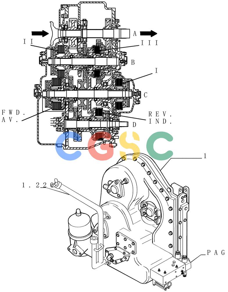 纽荷兰零件查询(DC180.B) - CRAWLER DOZER TIER 2 (3/03-) (1.211[01]) - TRANSMISSION New Holland Constructuion