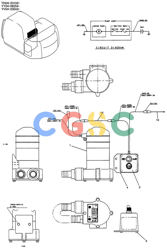 纽荷兰零件查询(E135SR) - CRAWLER EXCAVATOR ASN YY04-06254 (01-011) - PUMP ASSY, FUEL, P/N YF22P00002F3 New Holland Constructuion