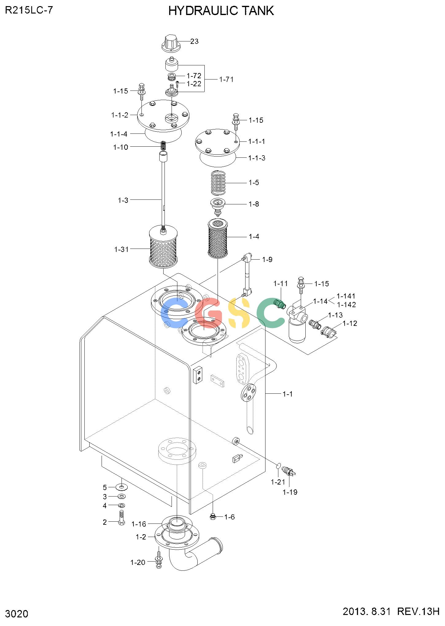现代零件查询HBF15/18T-5 4-SPOOL CONTROL VALVE(OPTION,OLD)EPC Hyundai 