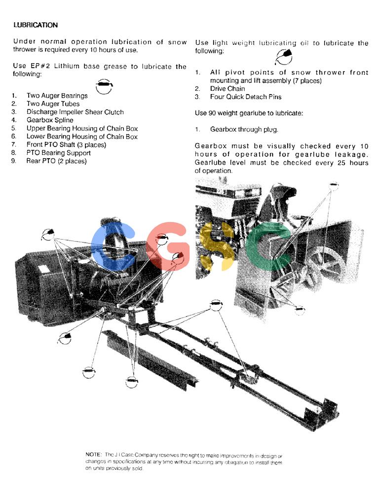 凯斯零件查询(56FTS) - CASE SNOW THROWER (1/86-12/92) (25) - LUBRICATION Case Agriculture