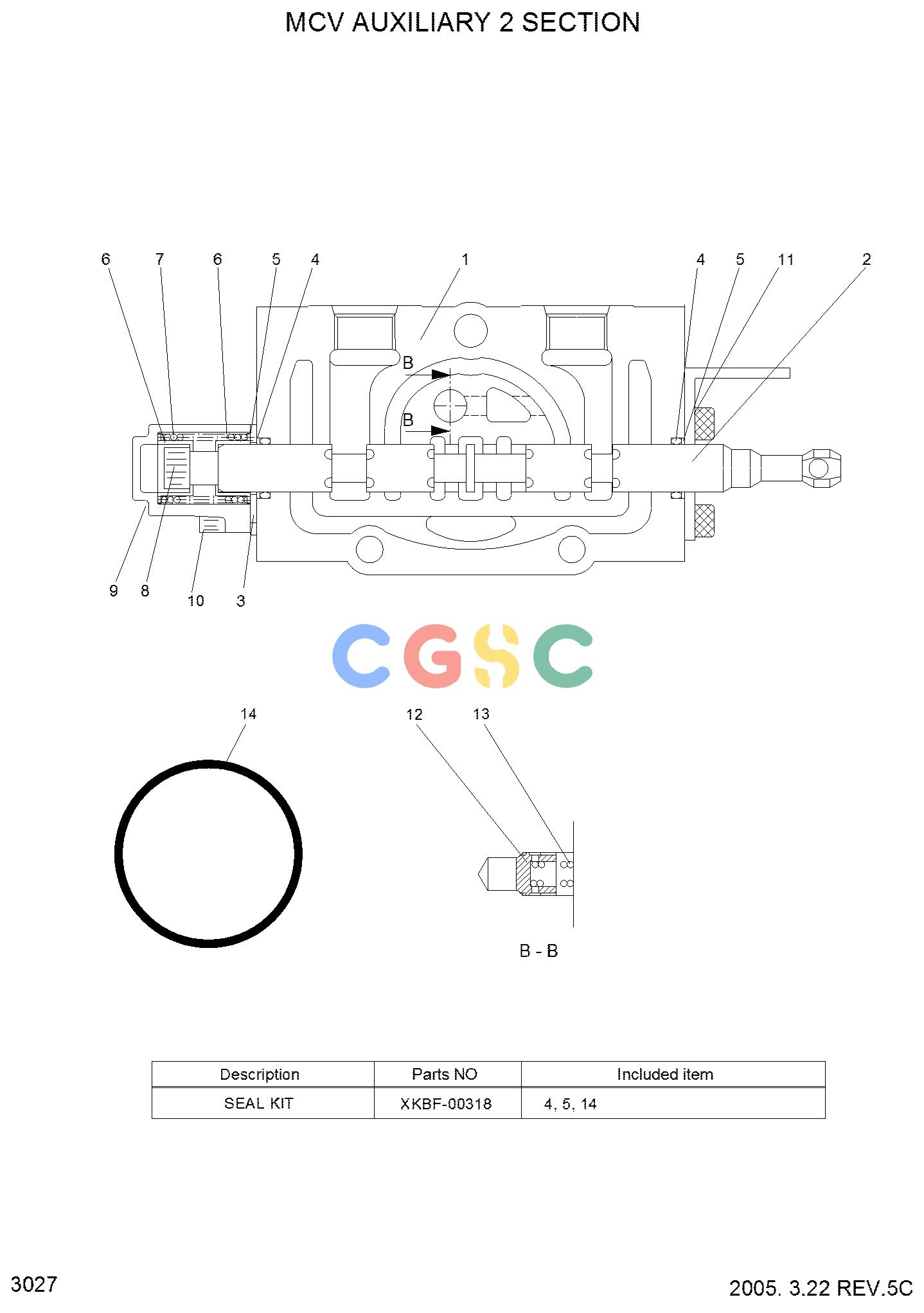 现代零件查询HBF15/18T-5 MCV AUX2 SECTIONEPC Hyundai 