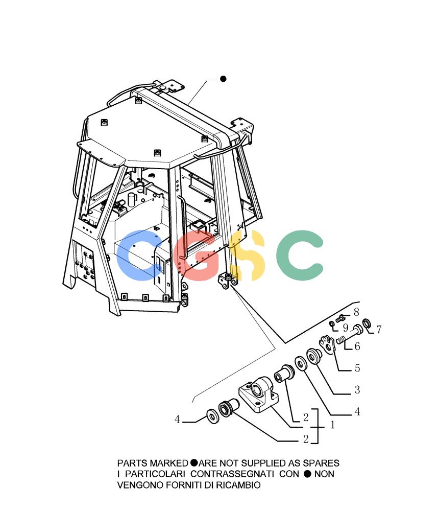 纽荷兰零件查询(DC180PS) - CRAWLER DOZER (11/00-) (9.652[06]) - ROPS CAB - COMPONENTS - OPTIONAL CODE 76069709 New Holland Constructuion