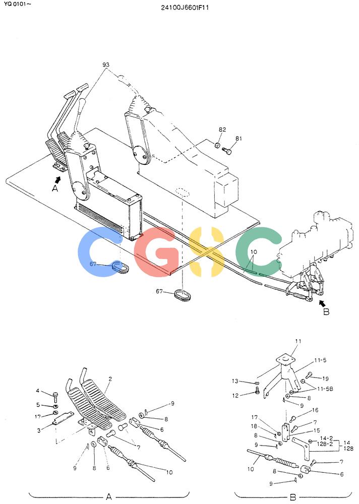 神钢零件查询(K907LC) - MARK II EXCAVATOR BTW YQ0101 - YQ0564 (1/87-12/03) (03-001[01]) - CONTROL ASSY Kobelco