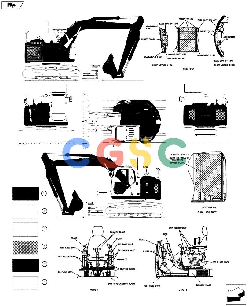 神钢零件查询(ED150-2) - BLADE RUNNER EXCAVATOR/DOZER ASN LH01-01001 (1/09-12/12) (00-002[00]) - PAINT COLOR Kobelco
