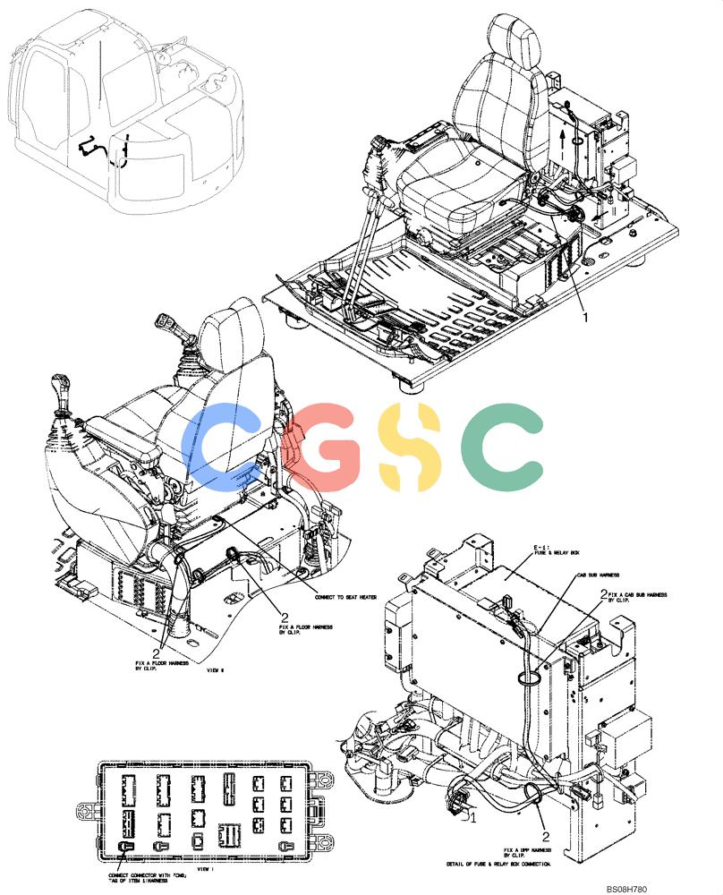 纽荷兰零件查询(E70BSR) - COMPACT CRAWLER EXCAVATOR BTW YT05-15001 - 18000 (NA) (4/08-) (02-76-00[00]) - HARNESS ASSEMBLY, (LC11E00035F1) New Holland Constructuion