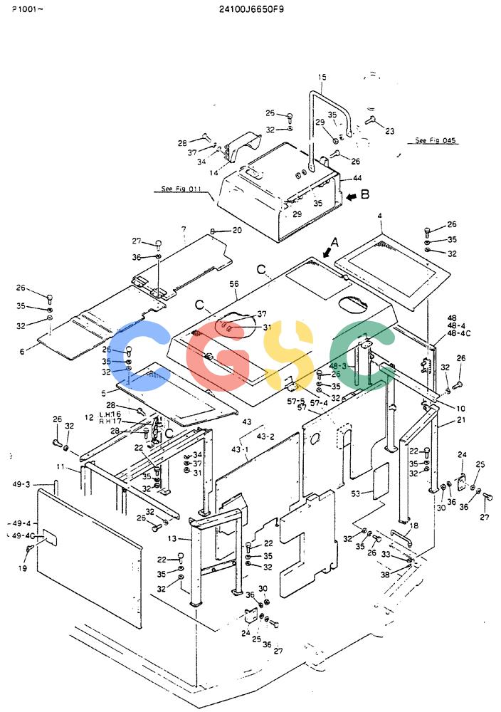 神钢零件查询(MD140BLC) - EXCAVATOR BTW YP1001 - YP1281 (1/80-12/06) (02-006[01]) - GUARD ASSY Kobelco