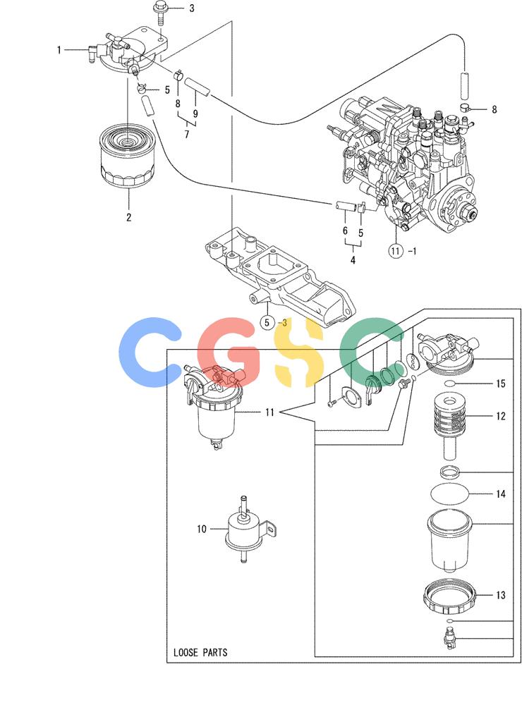 纽荷兰零件查询(E35SR) - COMPACT CRAWLER EXCAVATOR ASN PX13-15001 (N6TN61732) (NA) (1/06-) (08-013) - FUEL LINE New Holland Constructuion