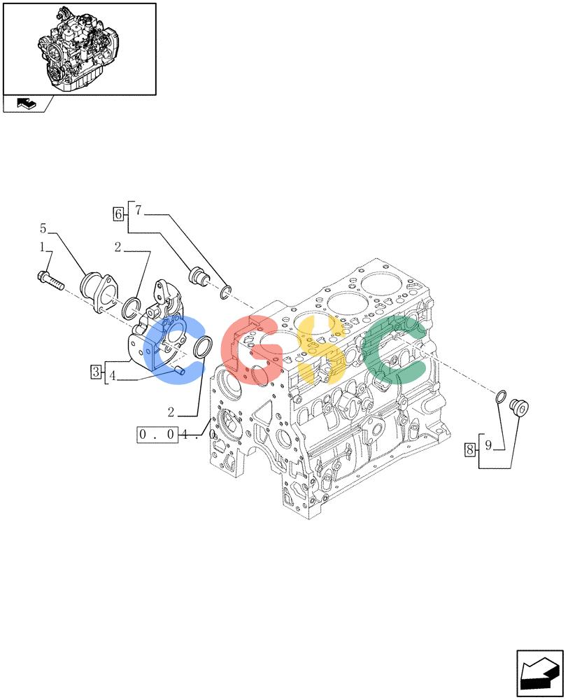 神钢零件查询(F4GE9484A J600) - ENGINE 504120790 - 87052264 (1/07-12/10) (0.32.3) - PIPING - ENGINE COOLING SYSTEM (2852921-2852149) Kobelco