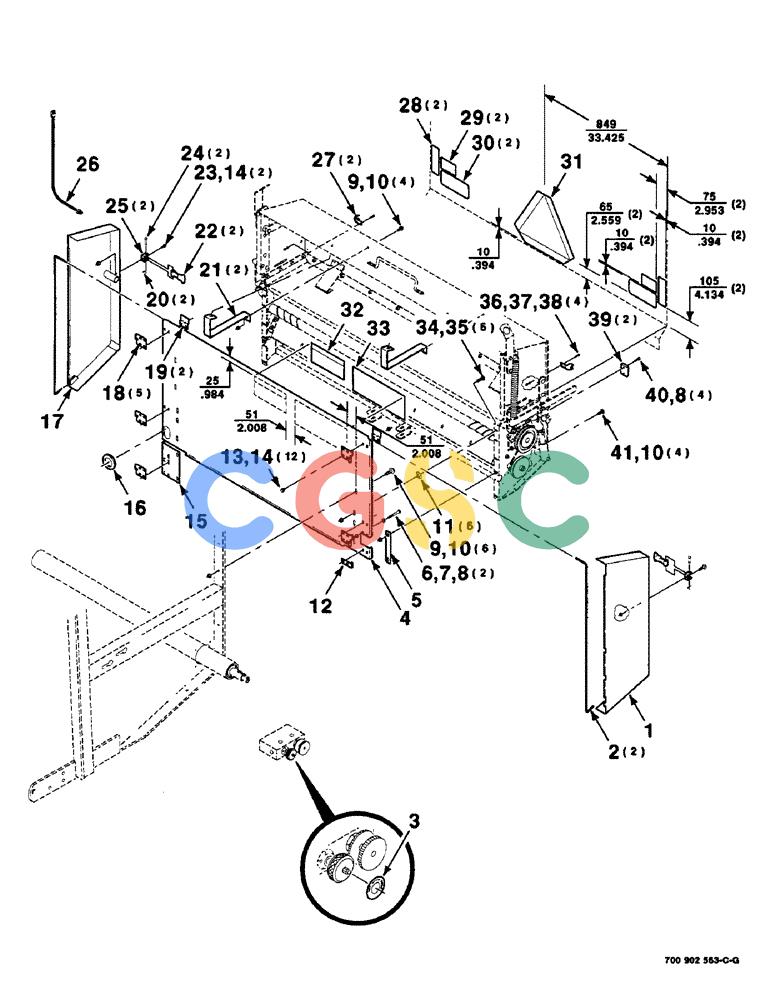 凯斯零件查询(8465) - CASE IH AUTO ROUND BALER (1/91-12/97) (9-82) - MESH WRAP KIT, SHIELDS AND DECAL ASSEMBLIES, SERIAL NUMBER CFH0073011 THROUGH CFH0073271 Case Agriculture