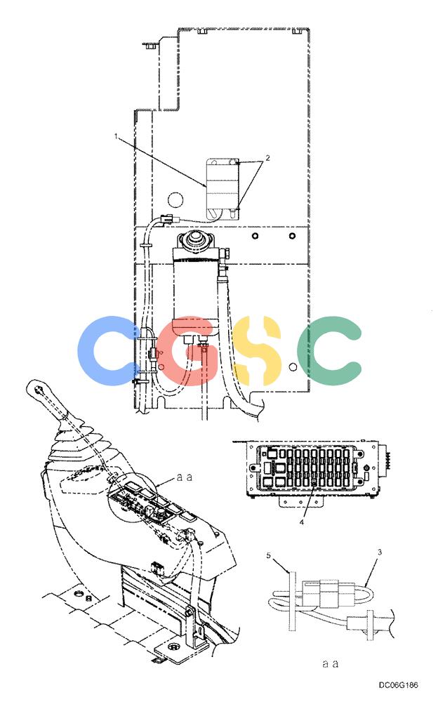 纽荷兰零件查询(E215B) - CRAWLER EXCAVATOR - TIER 3 (NA) - ASN N7DA21001 (1/07-) (6.002[00]) - ALARM ASSEMBLY (LC53E00007F1) New Holland Constructuion