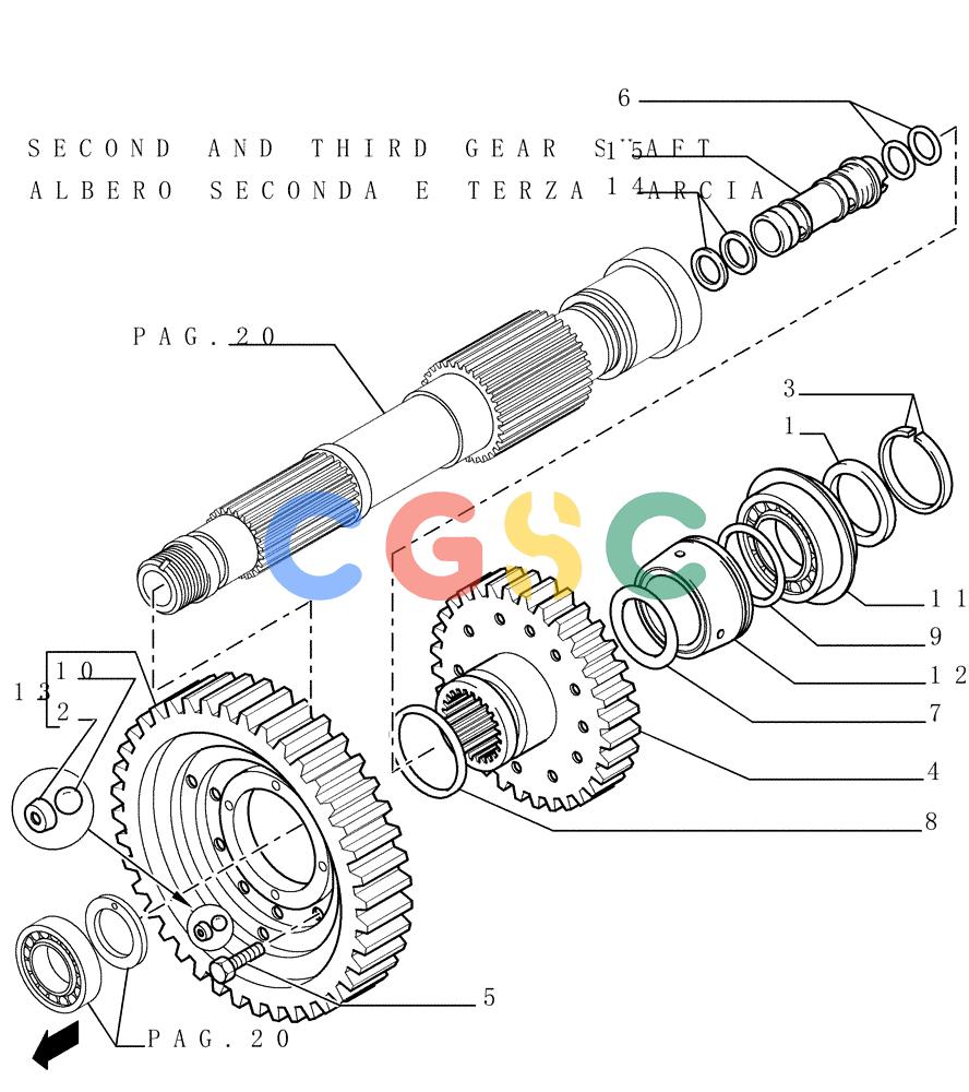 纽荷兰零件查询(DC180.B) - CRAWLER DOZER TIER 2 (3/03-) (1.211[21]) - TRANSMISSION - COMPONENTS New Holland Constructuion