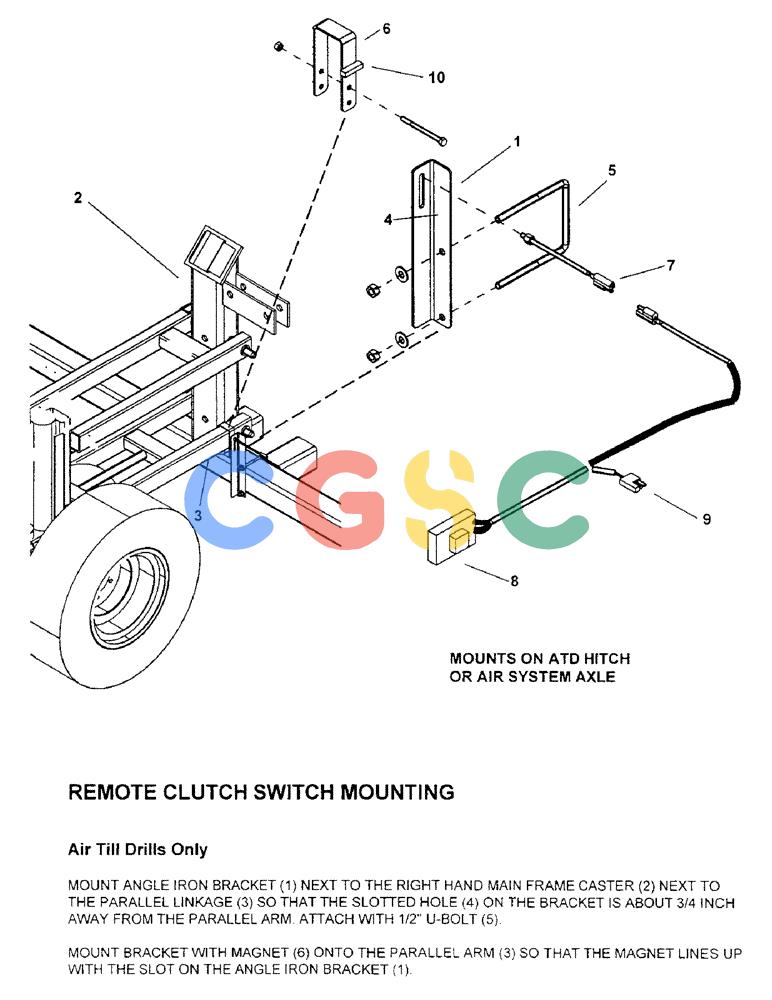 凯斯零件查询(1100) - CONCORD AIR SYSTEM (10/97-12/00) (C32) - REMOTE CLUTCH SWITCH MOUNTING Case Agriculture