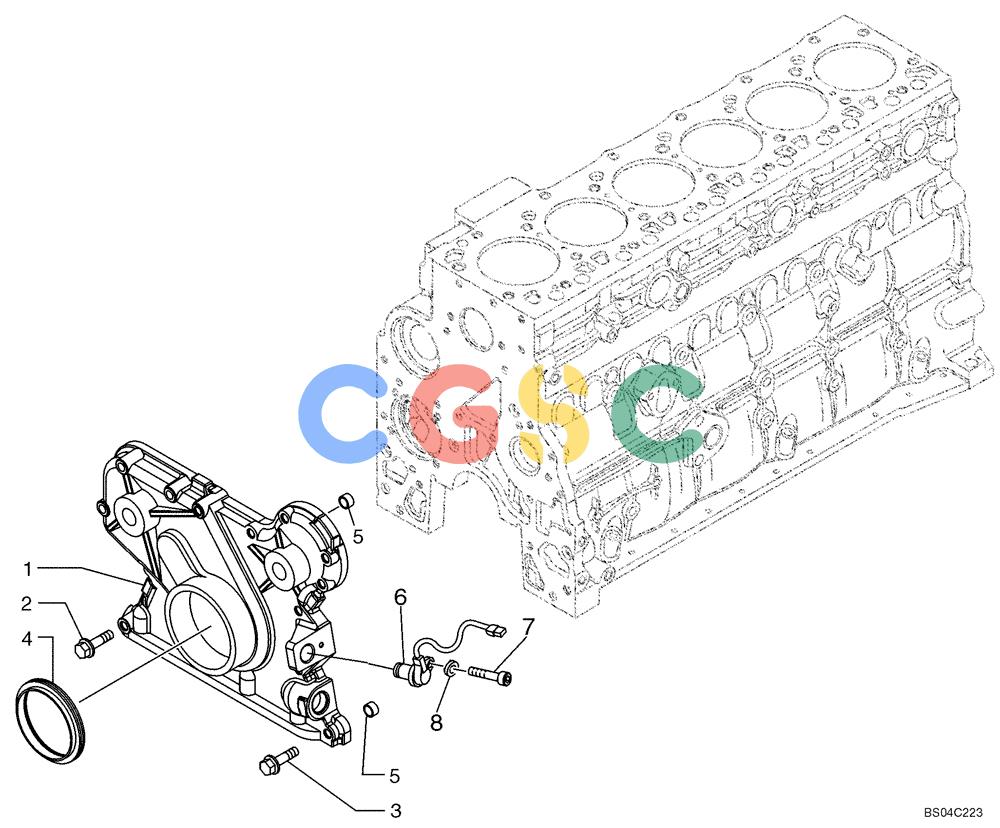 纽荷兰零件查询(DC95) - CRAWLER DOZER (8/04-) (02-15) - CYLINDER BLOCK - COVERS New Holland Constructuion