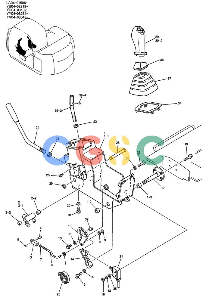 纽荷兰零件查询(E135SR) - CRAWLER EXCAVATOR ASN YY04-06254 (01-026) - CONTROL BOX ASSY (FOR LEFT SIDE) New Holland Constructuion