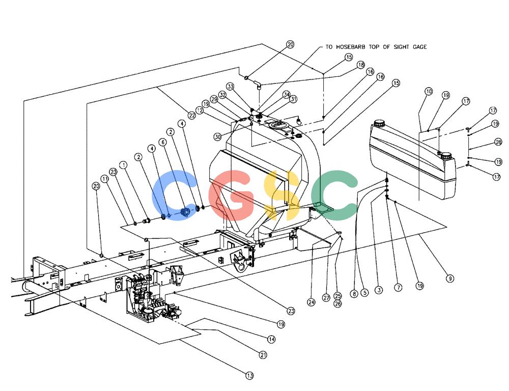 凯斯零件查询(FLX810) - FLEX-AIR APPLICATOR (10/03-8/09) (10-028) - TANK HOSE GROUP, FLEX-AIR®, 60’ & 70’ Case Agriculture