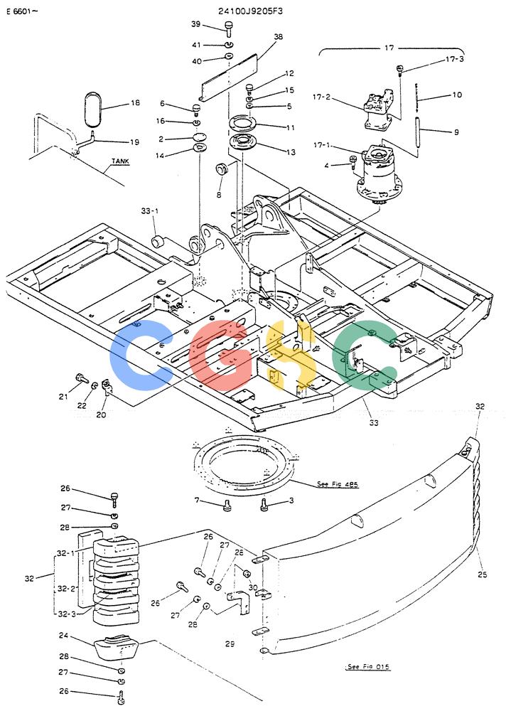 神钢零件查询(K903) - MARK II EXCAVATOR BTW LE6601 - LE7871 (1/88-12/03) (01-002) - FRAME ASSY, UPP (FOR NORTH EUROPE) Kobelco