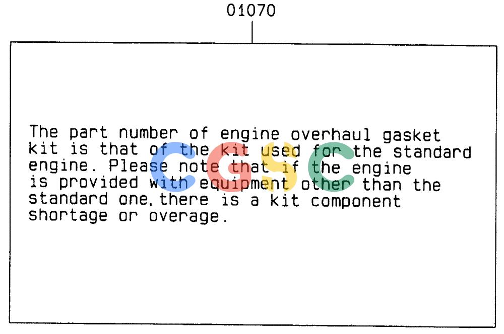神钢零件查询(SK160LC-6E) - DYNAMIC ACERA EXCAVATOR 08/2004 ASN YM03U0523 (8/04-12/07) (09-005) - ENGINE OVERHAUL GASKET KIT Kobelco