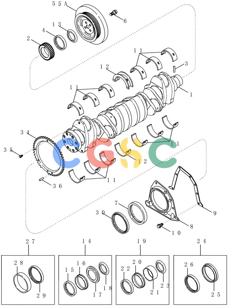 凯斯零件查询(FLX3020) - FLOATER (6/06-1/12) (02-14) - CRANKSHAFT Case Agriculture