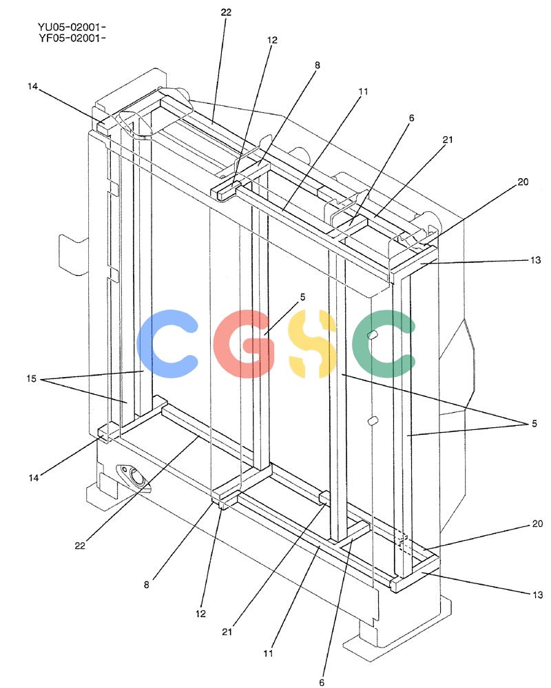 纽荷兰零件查询(E235BSRNLC) - CRAWLER EXCAVATOR ASN YU05-02001 (01-008[02]) - RADIATOR ASSY New Holland Constructuion