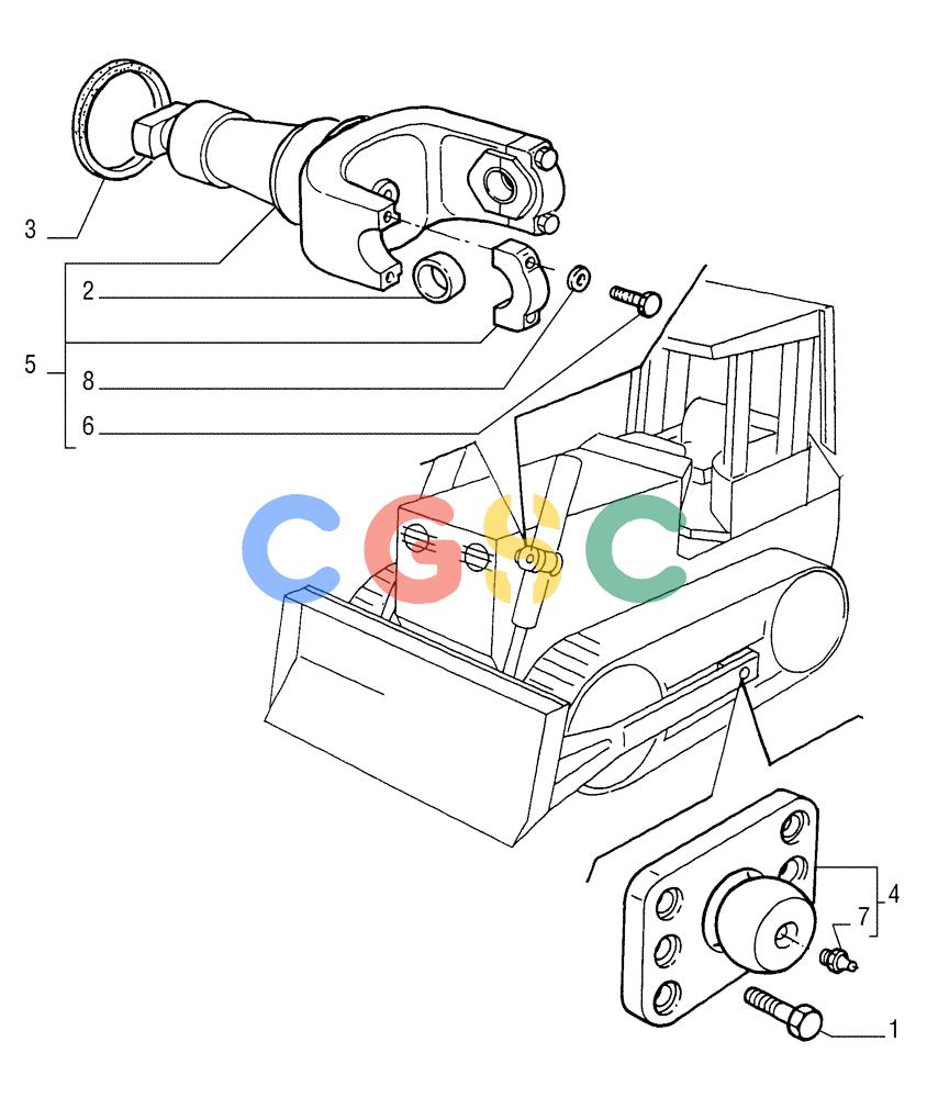 纽荷兰零件查询(FD255) - CRAWLER DOZER (N.A. VERSION) (7/95-) (3.454[01]) - SUPPORT - FRONT IMPLEMENT New Holland Constructuion