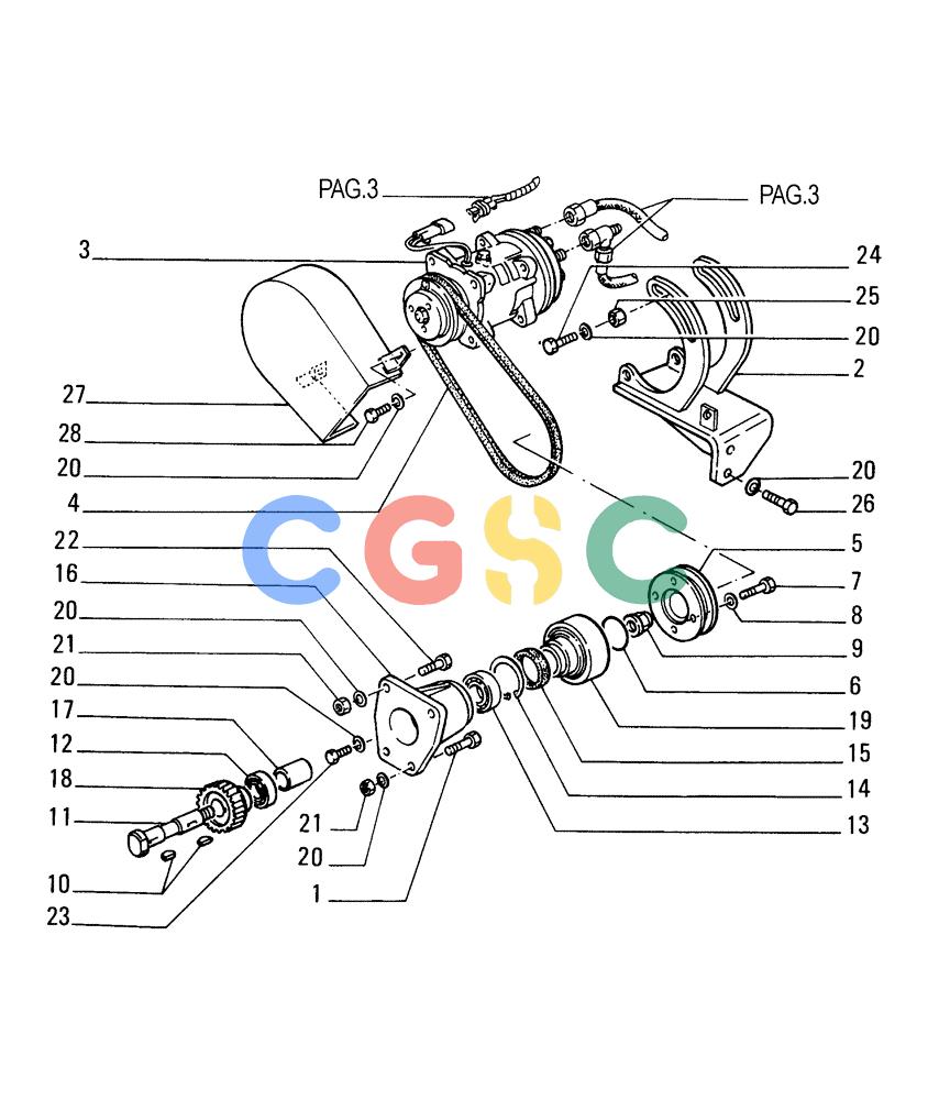 纽荷兰零件查询(FD255) - CRAWLER DOZER (N.A. VERSION) (7/95-) (9.665[04]) - AIR CONDITIONING - COMPRESSOR - OPTIONAL CODE 76020595 New Holland Constructuion