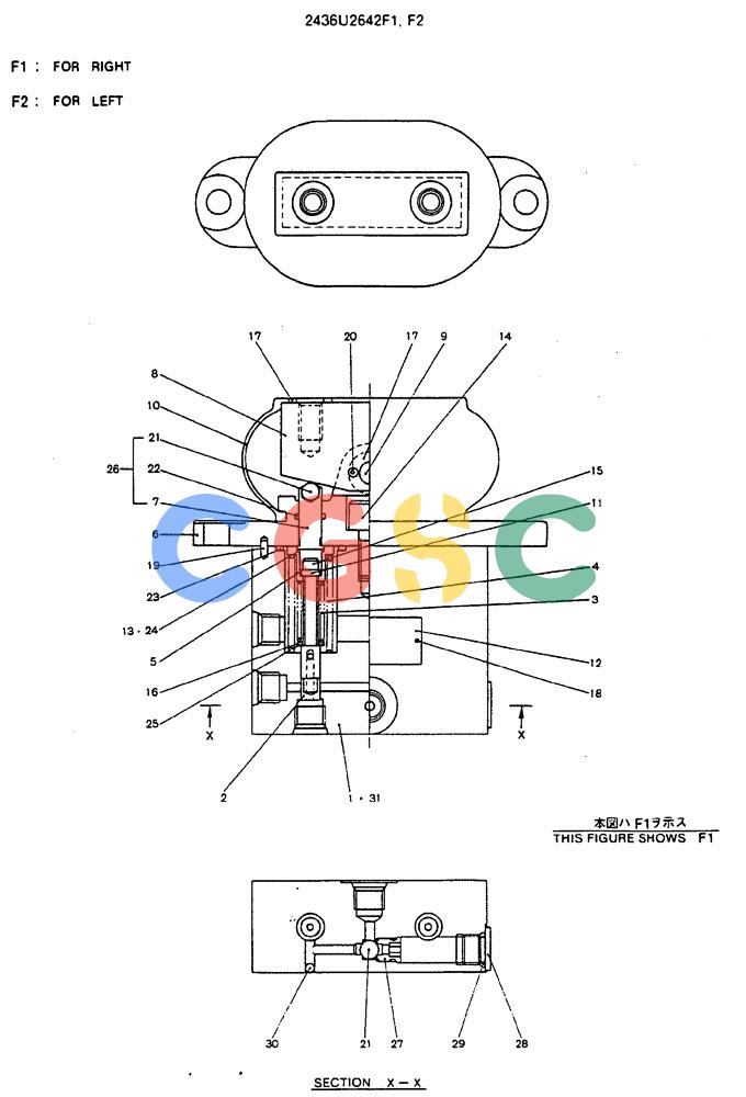 神钢零件查询(MD140C) - EXCAVATOR BTW YPU0301 - YPU0500 (1/80-12/06) (16-008) - VALVE ASSY, PILOT Kobelco