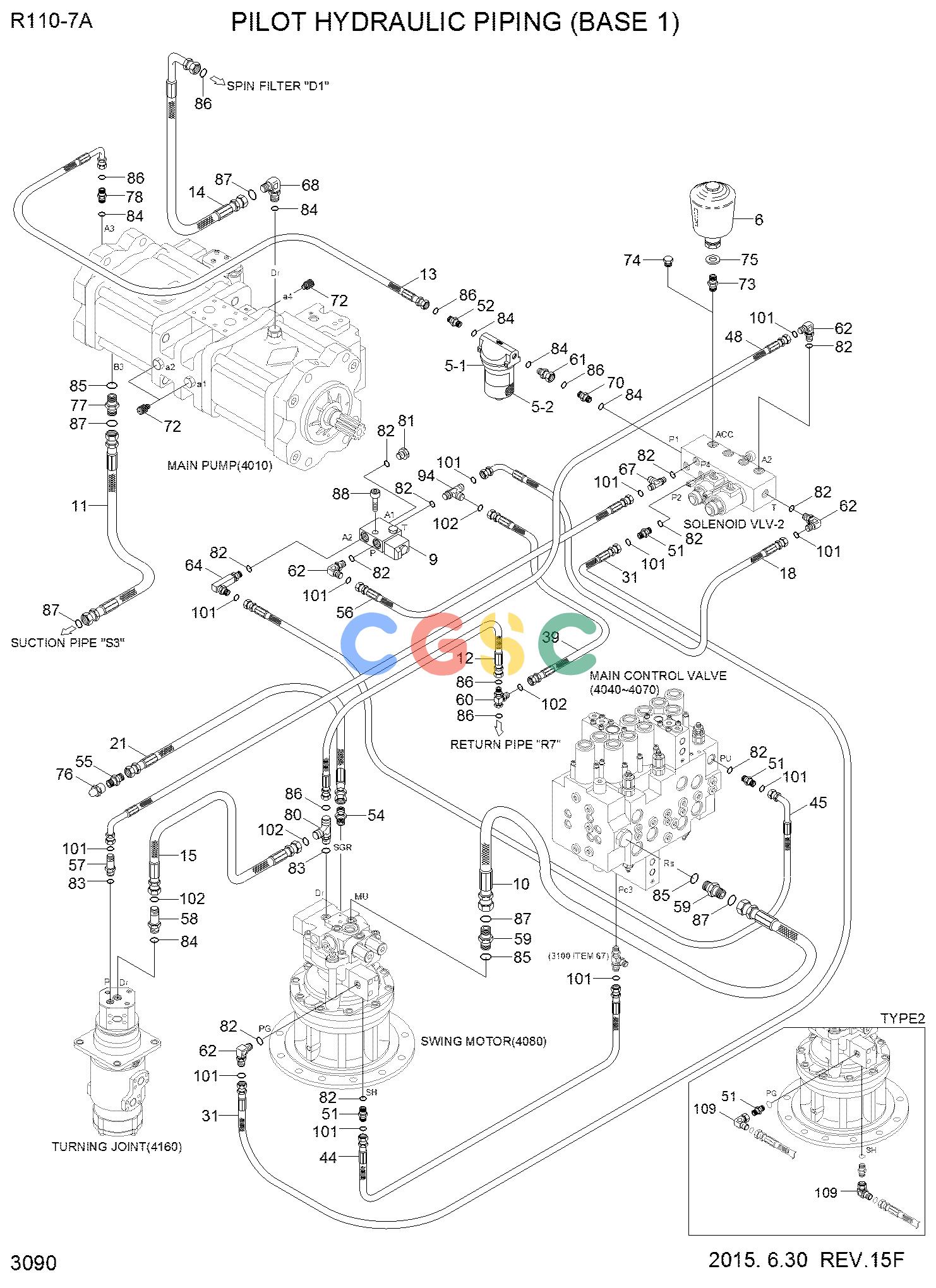 现代零件查询25/30LC-7S HYD PIPING SUB-LINEEPC Hyundai 