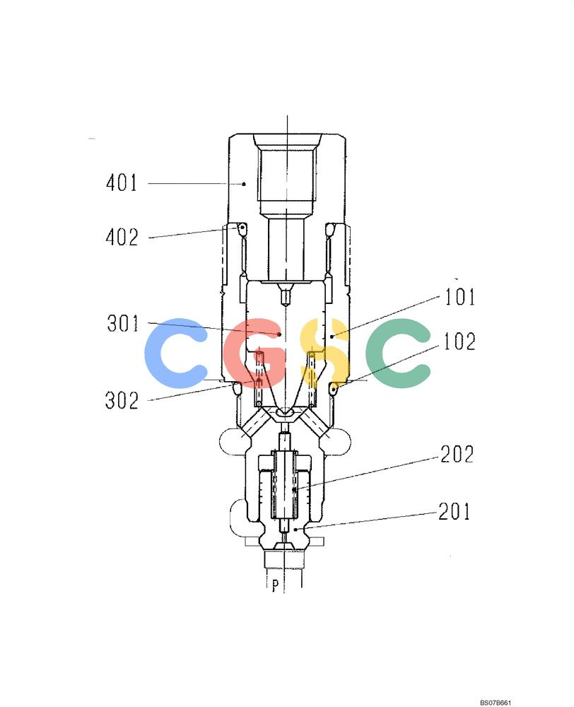 纽荷兰零件查询(E175B) - CRAWLER EXCAVATOR TIER 3 (NA) - N7DA16301 - (5/07-) (08-09[00]) - VALVE ASSEMBLY, BYPASS (YN30V00120F2) New Holland Constructuion