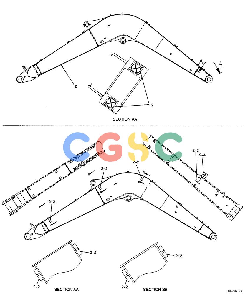 神钢零件查询(NIBBLER) - & BREAKER - SK70SR-1E SHORT RADIUS EXCAVATOR ASN YT02-04001 (4/03-12/04) (06-083[00]) - BOOM, HOE 3.72M (12FT 2IN) (KAI) (NIBBLER & BREAKER), (YT02B00063F2) Kobelco