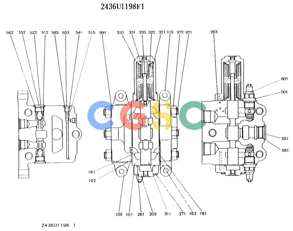 神钢零件查询(K912LC) - MARK II EXCAVATOR ASN YC0301-0737 (1/88-12/03) (11-016) - VALVE ASSY, CONTROL Kobelco