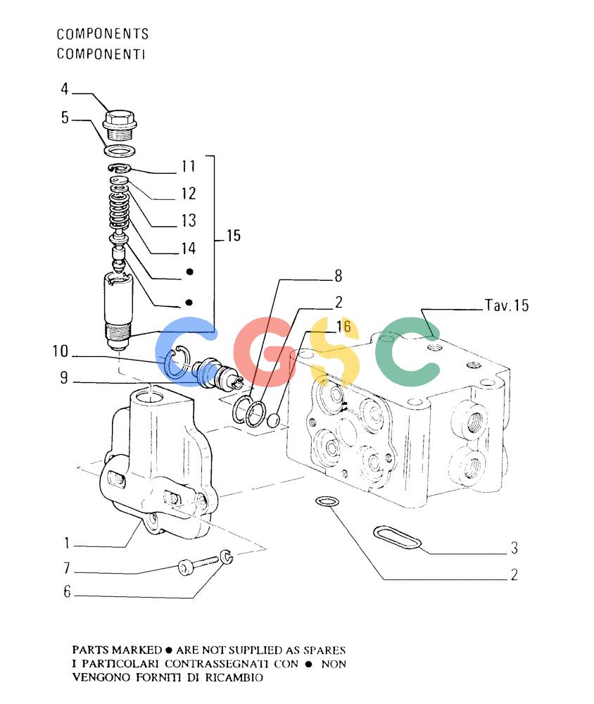 纽荷兰零件查询(FD175) - CRAWLER DOZER (N.A. VERSION)(S/N 061640 & AFTER) (1/93-) (1.277[16]) - REAR TRANSMISSION - CONTROL VALVE New Holland Constructuion