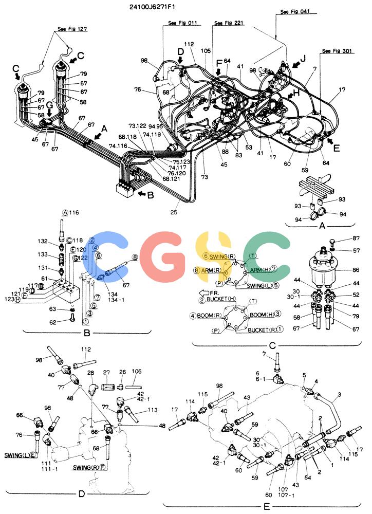 神钢零件查询(K904EL) - EXCAVATOR ASN LX1401 (1/86-12/03) (03-006[01]) - REMOTE CONTROL ASSY, (MULTI) Kobelco