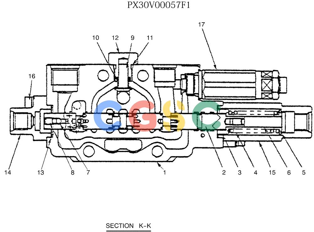 纽荷兰零件查询(E35SR) - COMPACT CRAWLER EXCAVATOR ASN PX13-15001 (N6TN61732) (NA) (1/06-) (07-011) - VALVE ASSY, CONTROL, (BOOM) New Holland Constructuion