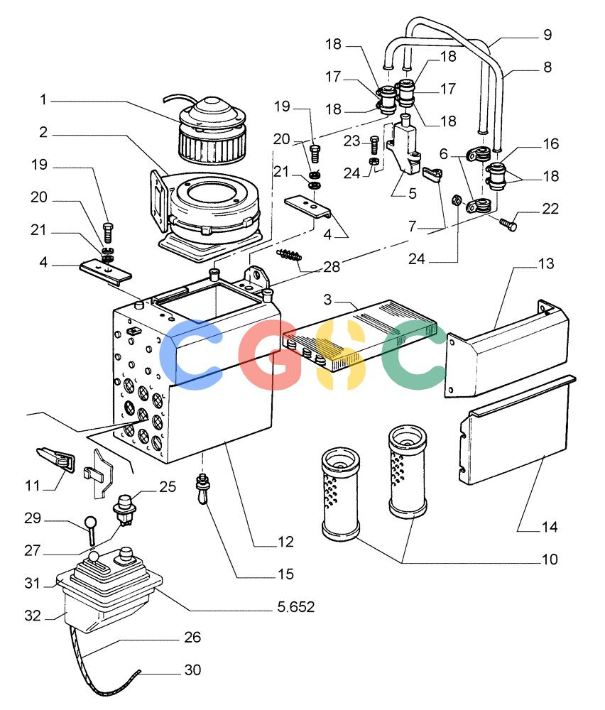 纽荷兰零件查询(FL175) - CRAWLER LOADER (N.A. VERSION) (6/92-) (5.655[03]) - HEATER - COMPONENTS New Holland Constructuion