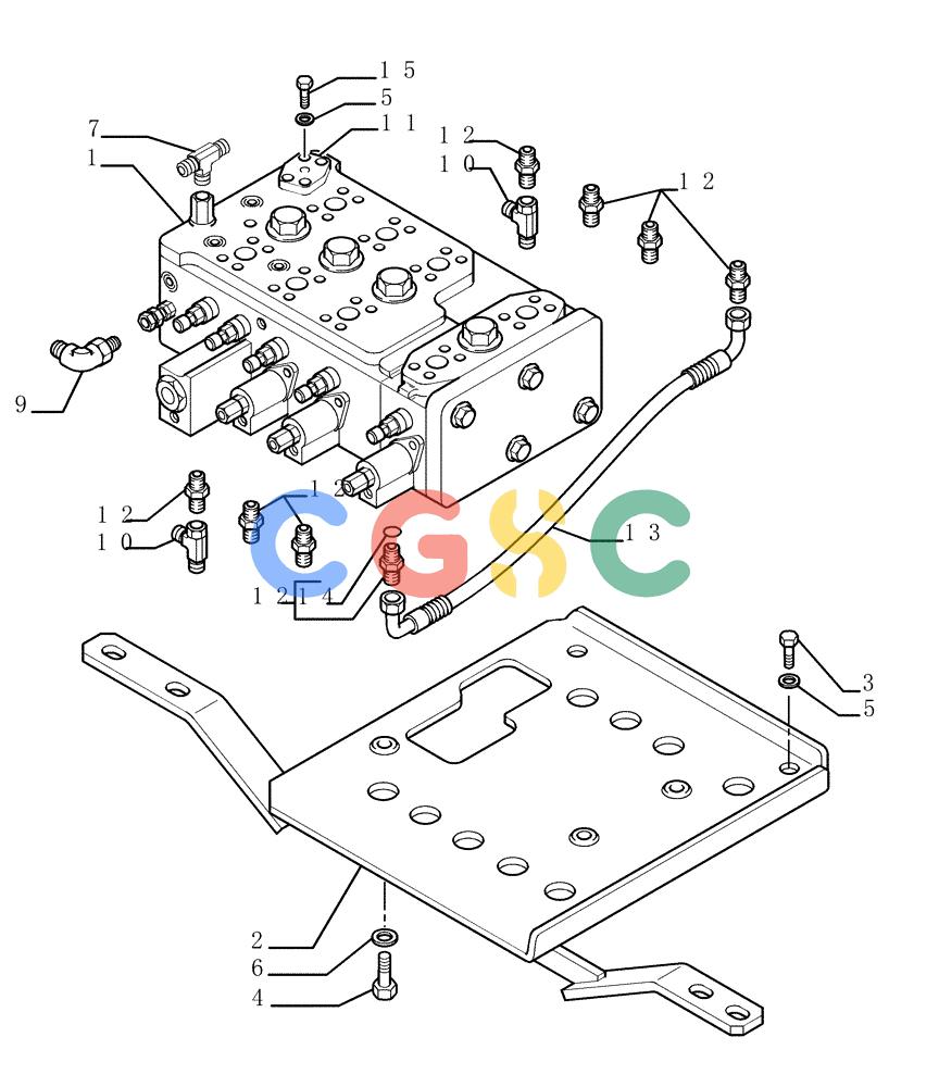 纽荷兰零件查询(DC180.B) - CRAWLER DOZER TIER 2 (3/03-) (3.436[01]) - EQUIPMENT CONTROL VALVE New Holland Constructuion