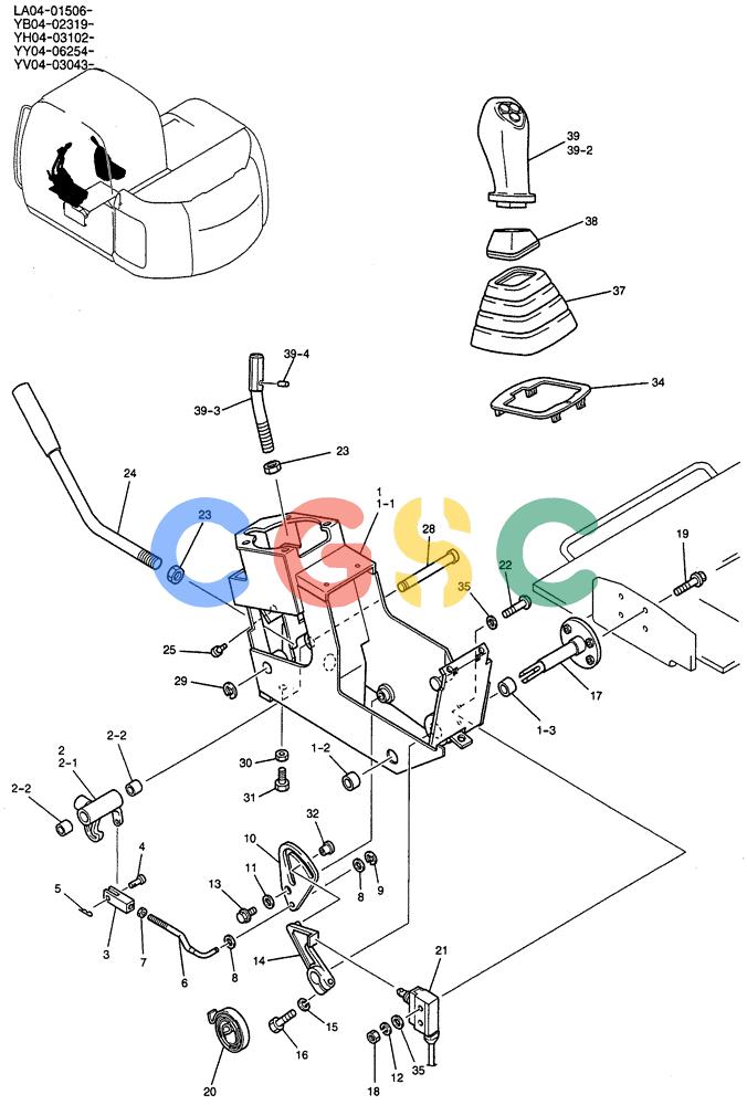 纽荷兰零件查询(E115SR) - CRAWLER EXCAVATOR ASN YV04-03043 (01-026) - CONTROL BOX ASSY (FOR LEFT SIDE) New Holland Constructuion