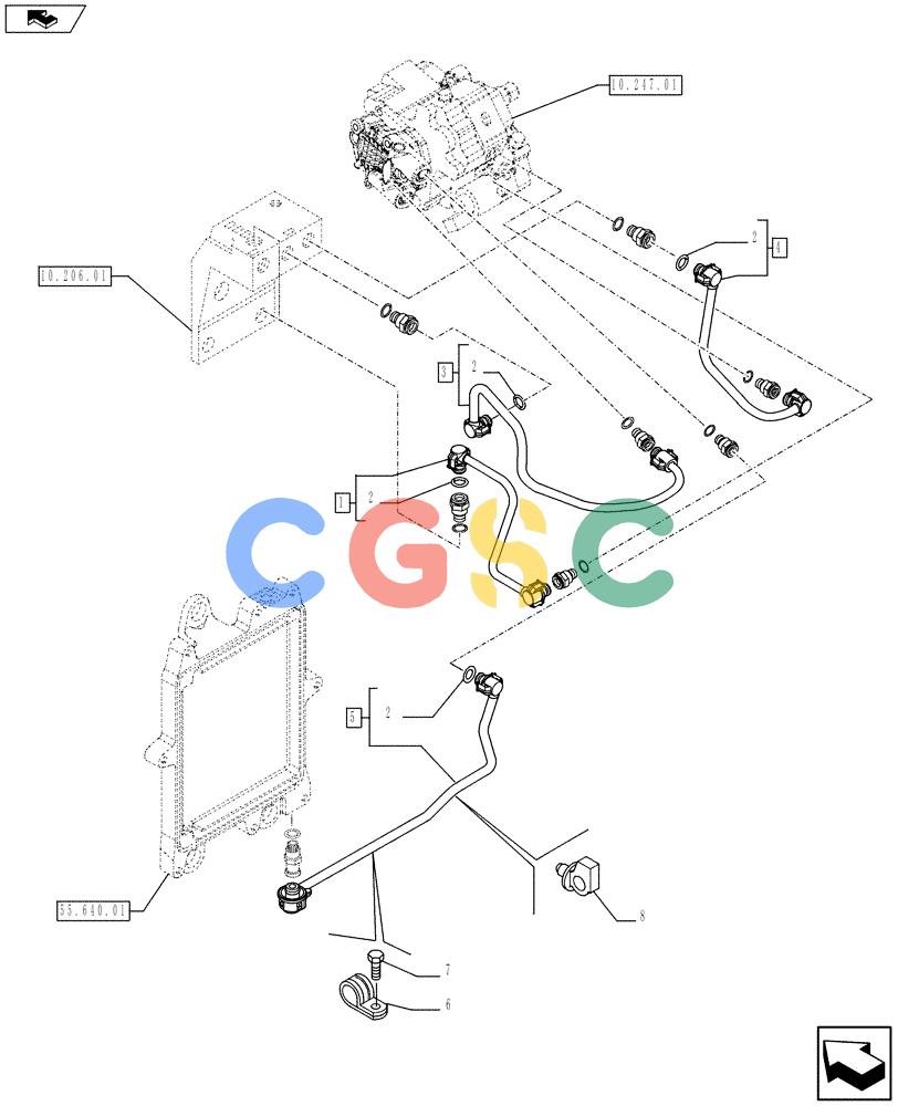 神钢零件查询(F4HFE613U A005) - ENGINE 5801366315 - 84169137 (3/10-) (10.218.01) - PIPING - FUEL (504087128 - 504092327) Kobelco