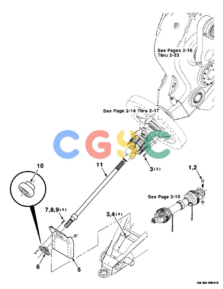 凯斯零件查询(8590) - CASE IH LARGE (4 X 4) RECTANGULAR BALER (NORTH AMERICA) (1/98-12/00) (02-06) - FLYWHEEL DRIVE SHAFT MOUNTING ASSEMBLY, TYPE 3 Case Agriculture