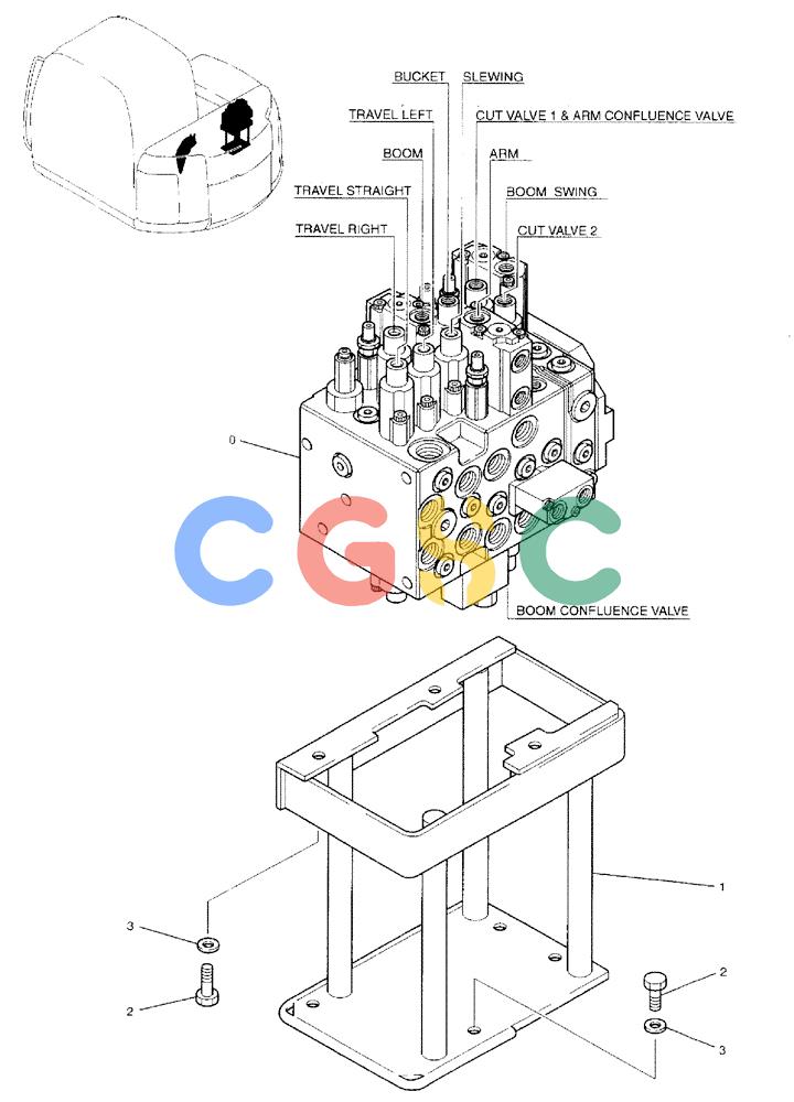 纽荷兰零件查询(EH80) - MIDI CRAWLER EXCAVATOR ASN LF04-02000 (N4TA18001 thru N4TA18010, ASN N5TA18011 -) (NA) (1/ (023) - VALVE INSTALLATION (WITHOUT NIBBLER AND BREAKER) New Holland Constructuion