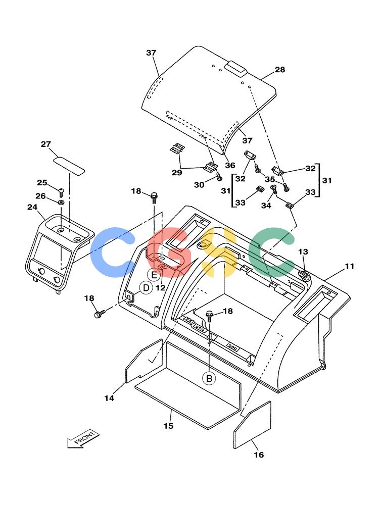 纽荷兰零件查询(E805) - CRAWLER EXCAVATOR (1/05-) (09-043-00[01]) - BOX - OPERATORS COMPARTMENT New Holland Constructuion
