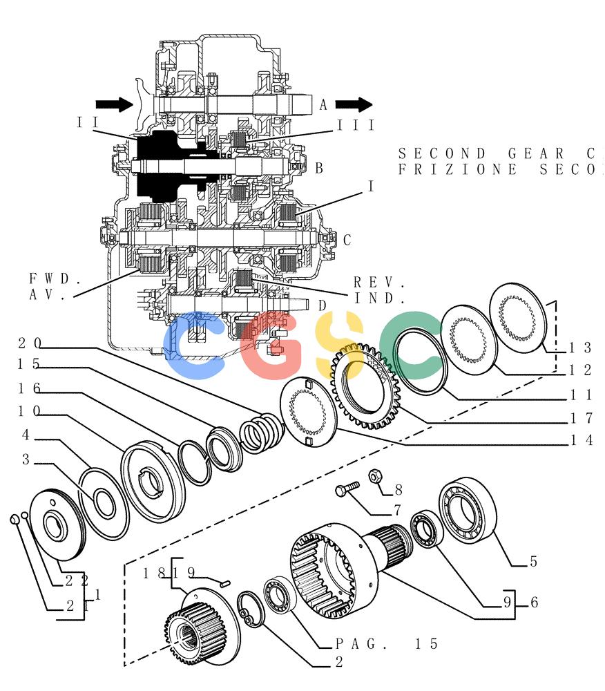 纽荷兰零件查询(DC180PS) - CRAWLER DOZER (11/00-) (1.211[18]) - TRANSMISSION - COMPONENTS New Holland Constructuion
