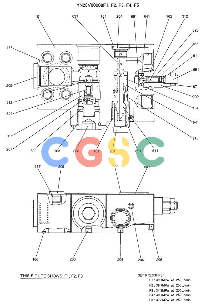纽荷兰零件查询(E235SRLC) - CRAWLER EXCAVATOR BTW YU04-00837 - YU04-01417 (07-026[01]) - VALVE ASSY, HOLDING New Holland Constructuion