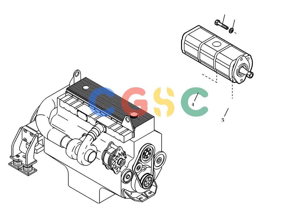 纽荷兰零件查询(EC450) - CRAWLER EXCAVATOR (SN: 750001-UP) (11/99-) (22.050[001]) - GEAR PUMP INSTALL.MATERIAL (S/N 750001-UP) New Holland Constructuion