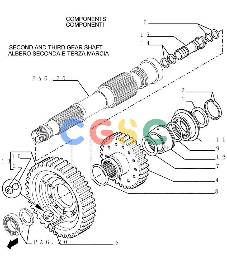纽荷兰零件查询(DC150.B) - CRAWLER DOZER TIER 2 (3/03-) (1.211[21]) - TRANSMISSION New Holland Constructuion