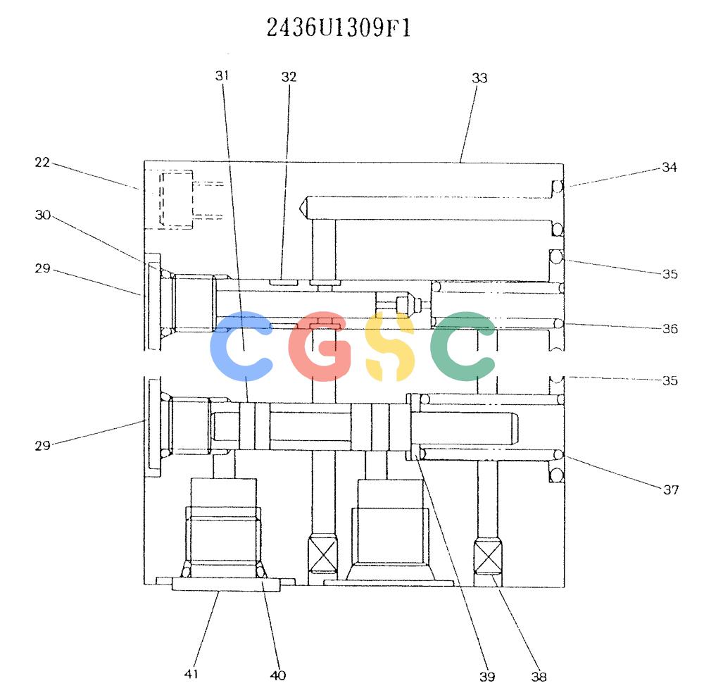 神钢零件查询(K904L) - MARK II EXCAVATOR BTW LX1501 - LX1525 (1/88-12/03) (11-011) - VALVE ASSY, REDUCTION, P/N 2436U1309F1 Kobelco