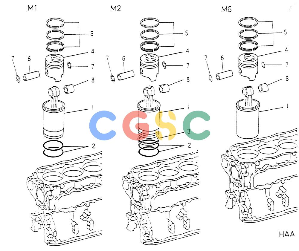 神钢零件查询(6D16-T) - MITSUBISHI DIESEL ENGINE - K907 & MD180LC (1/87-12/06) (08-004) - LINER & PISTON KIT Kobelco