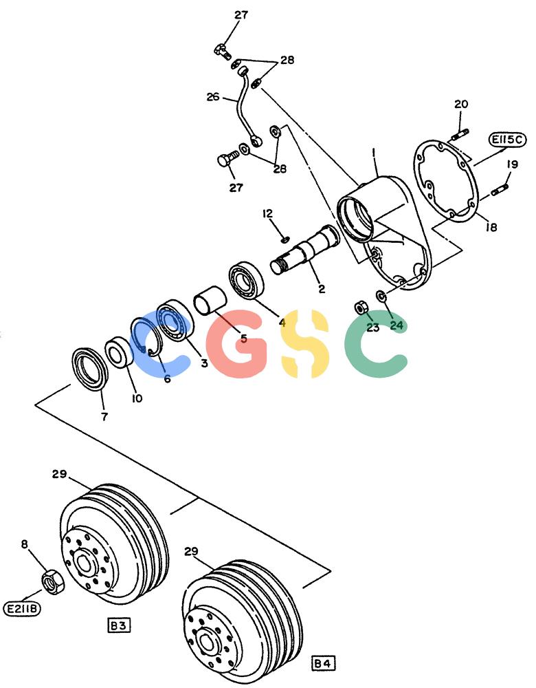神钢零件查询(PE6T04) - NISSAN DIESEL ENGINE - LK900 & LK700A W/TURBO (1/03-12/06) (06-006[02]) - SUPPORT-FAN Kobelco